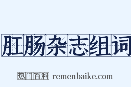 肛肠杂志组词是什么意思的图片